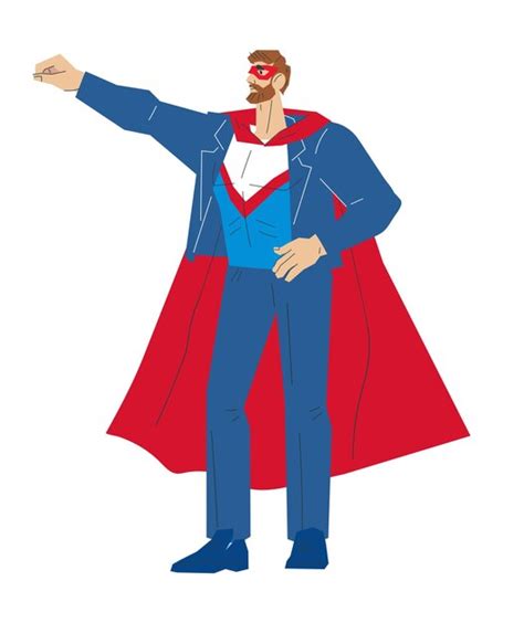 Premium Vector Businessman With Superhero Qualities Character Flat