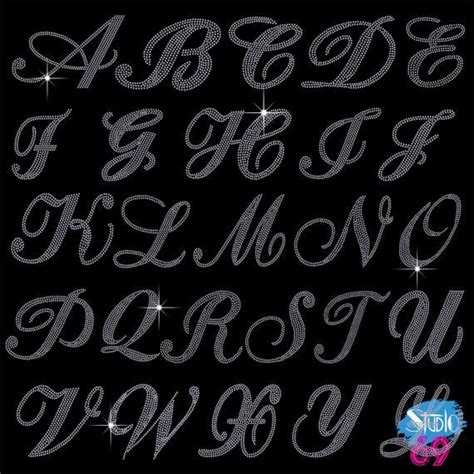 Instant Download Big Fancy Letters To Make Rhinestone Transfer Etsy