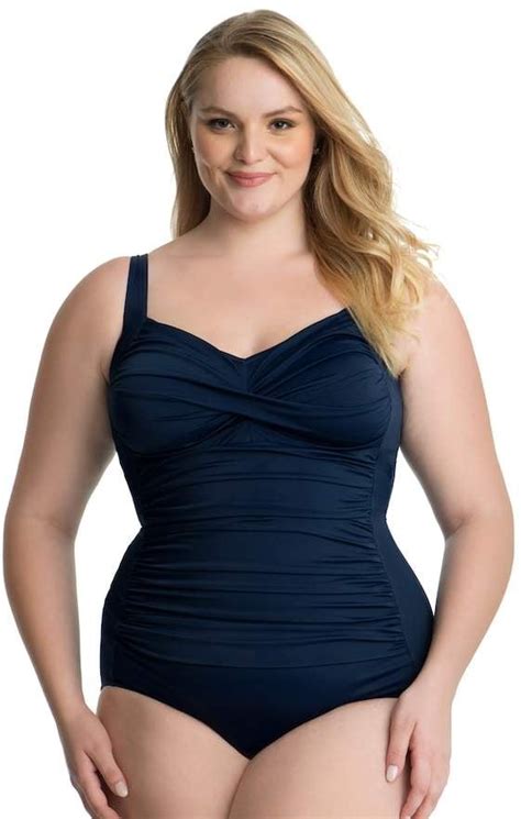 Croft And Barrow Twist Front One Piece Swimsuit Veronicas Blue One