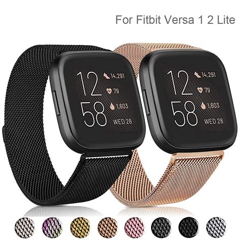 Correa de reloj magnética para Fitbit Versa 2 pulsera de malla de