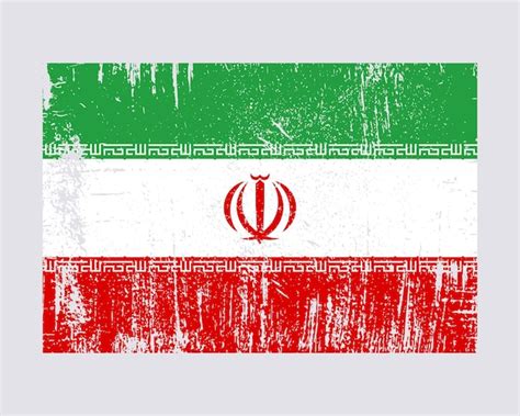 Iran Flaggen Vektor Premium Vektor