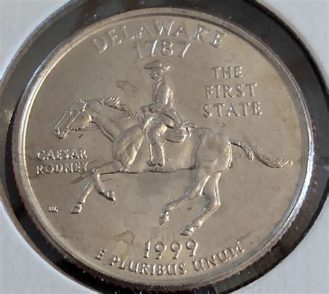 1999 D 1999 P 1787 25 Cent Us Quarter Delaware Us Coin Etsy