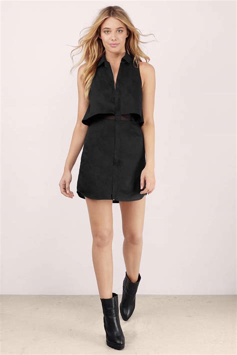 Trendy Black Shift Dress Collared Dress Shift Dress 16 Tobi Us