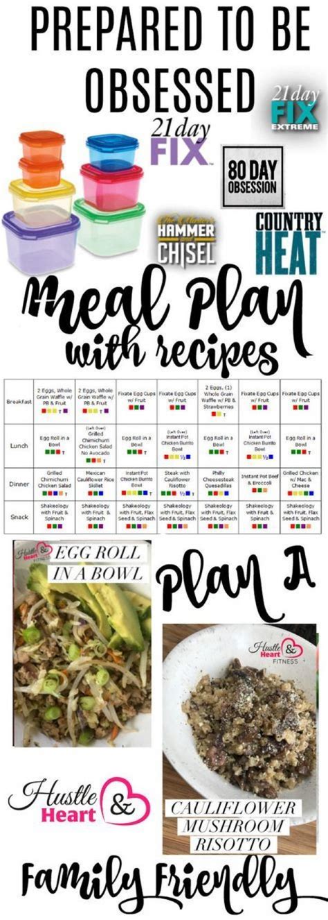 Countdown To 80 Day Obsession Portion Fix Meal Plan With Recipe With Images 80 Day Obsession