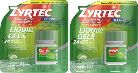 Amazon Zyrtec 24 HR Indoor Outdoor Allergy Liquid Gels Capsules