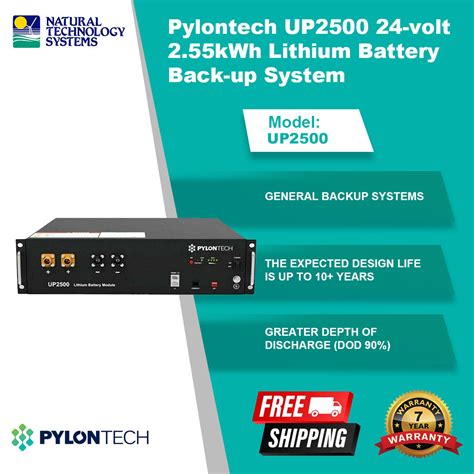 Pylontech 24 Volt 255kwh Lithium Battery Back Up System Up2500