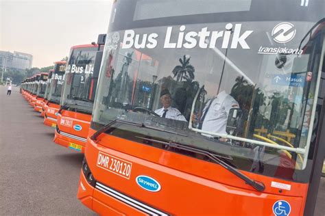 Damri Dan Transjakarta Luncurkan 26 Unit Bus Listrik ANTARA News