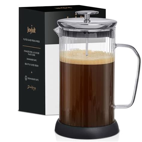 Joyjolt Fluted French Press Coffee And Tea Maker Set Oz Stainless