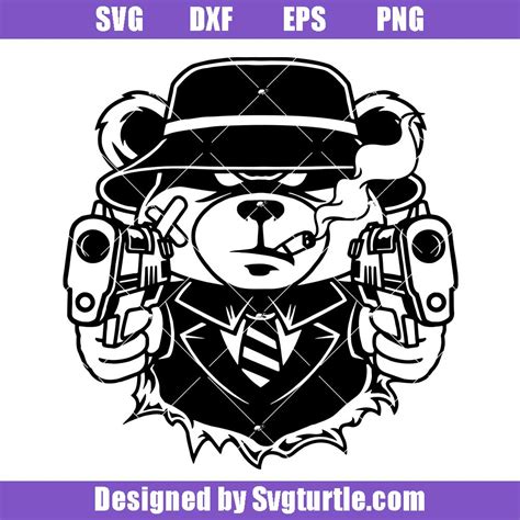 Teddy Bear Svg Png Gangster Teddy Bear Svg Gangster Off