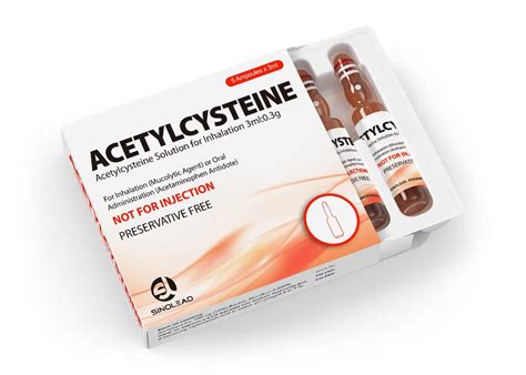 Acetylcysteine Solution For Inhalation 3ml 03g 5ampoulesbox Acetylcysteine And Solution