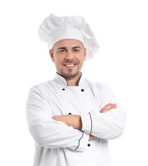 Cozinheiro Chefe Masculino Que Cozinha Na Cozinha Do Restaurante Foto