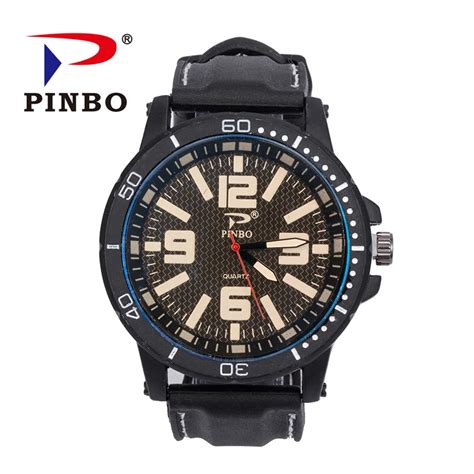 Aliexpress Buy New Pinbo Luxury Brand Casual Quartz Watch Men