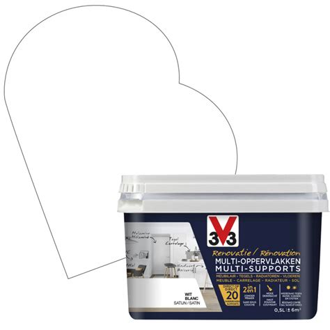 Peinture de rénovation multi supports Blanc satin 0 5 L V33