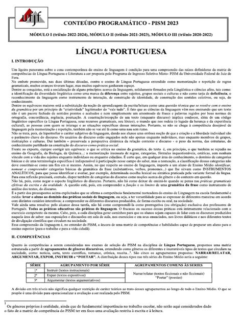 Pism Português And Literatura Pdf