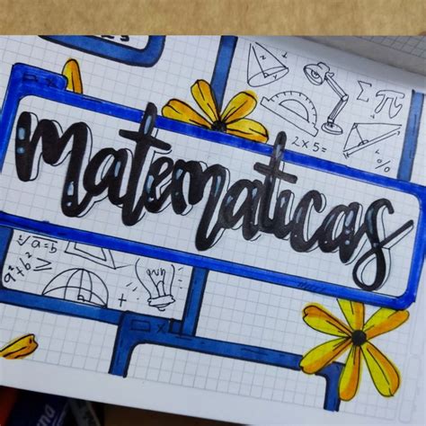 Carátula Matemáticas Caratulas De Matematicas Caratulas Para Cuadernos Escolares Carátulas