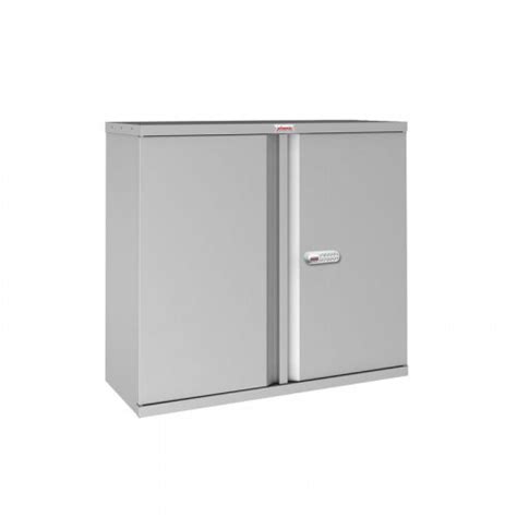 Phoenix Sc Series 2 Door 1 Shelf Steel Storage Cupboard In Grey With