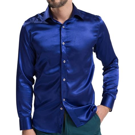 Acquista Allingrosso Online Camicia Di Seta Degli Uomini Da Grossisti Camicia Di Seta Degli