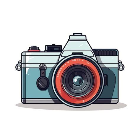 Premium Photo Vintage Camera Flat Design Illustration On White Background