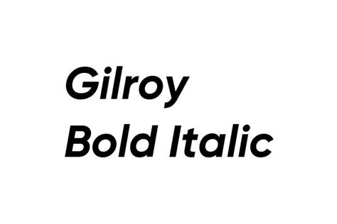 Gilroy Bold Italic Font - Free Font Download