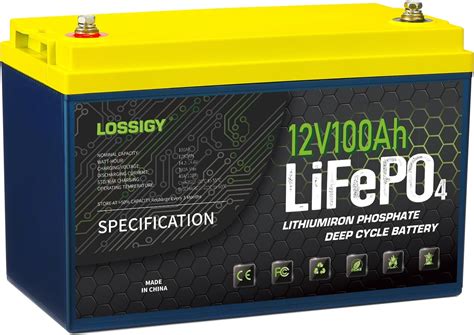 Amazon Lossigy V Ah Lifepo Battery Bci Group Deep Cycle