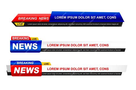 Premium Vector Breaking News Template Set 005