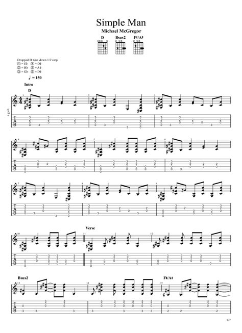 Simple Man Charlie Daniels Tab Chords Michael McGregor