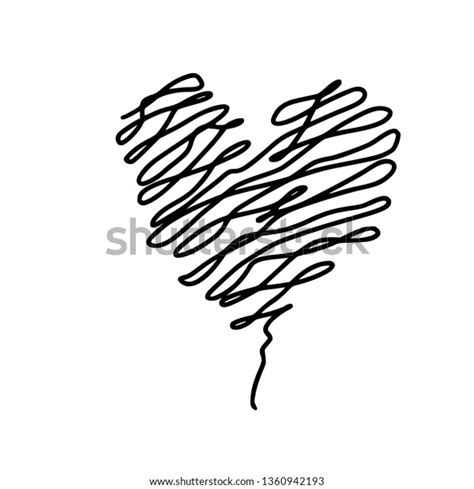 Continuous Line Heart One Line Drawing Stock Vector Royalty Free