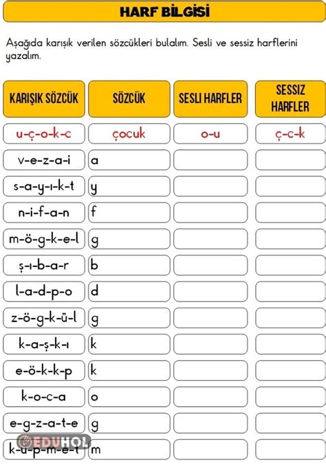 Harf Bilgisi Eduhol Etkinlik Ndir Oyun Oyna Test Z Video Zle