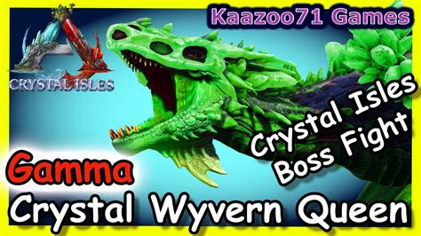 Crystal Wyvern Queen Gamma Boss Fight 💥 Ark Crystal Isles Youtube