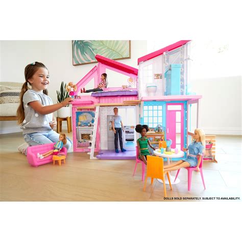 Barbie Malibu Haus Spielzeugset Kleine Villa Mit Möbeln Und Zubehör