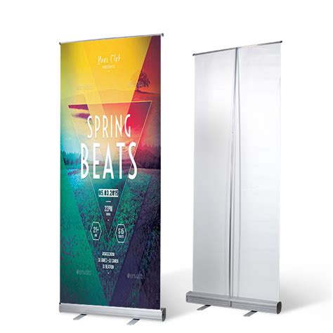 Custom Aluminium Luxury Poster Display Stand Digital Printing Scroll