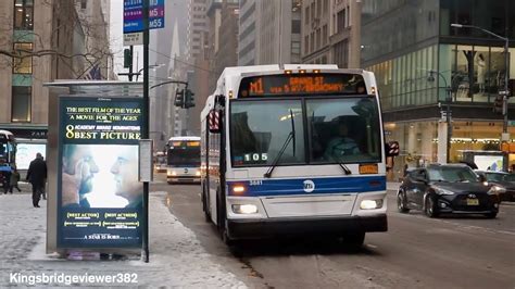 MTA New York City Bus 2008 Orion VII NG Hybrid 3881 On The M1 Bus