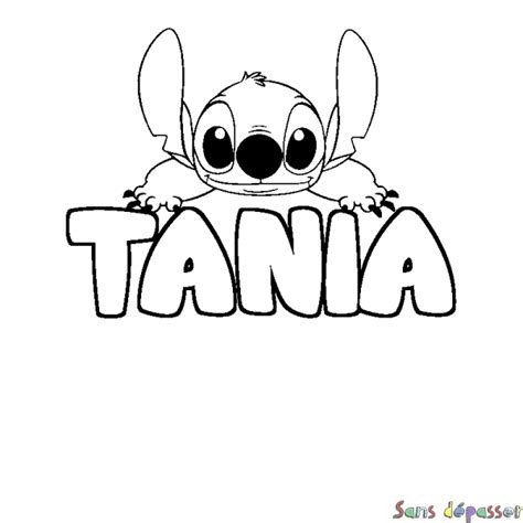 Coloriage Pr Nom Tania D Cor Stitch Sans D Passer