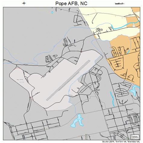 Pope AFB North Carolina Street Map 3753360