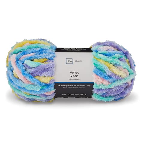 Mainstays 80 yd. Velvet Yarn, 100% Polyester - Walmart.com - Walmart.com