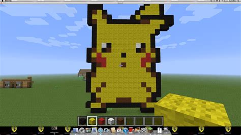 Pikachu Pixel Art Minecraft Map