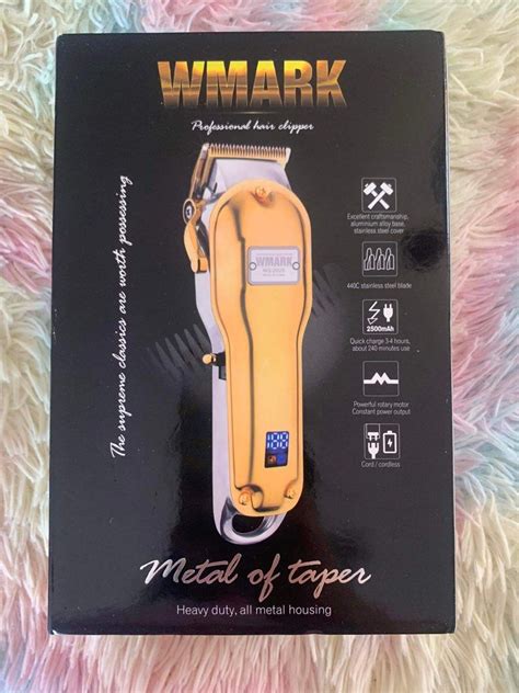 Ng Wmark All Metal Cordless Hair Clipper Electric Hair Clipper