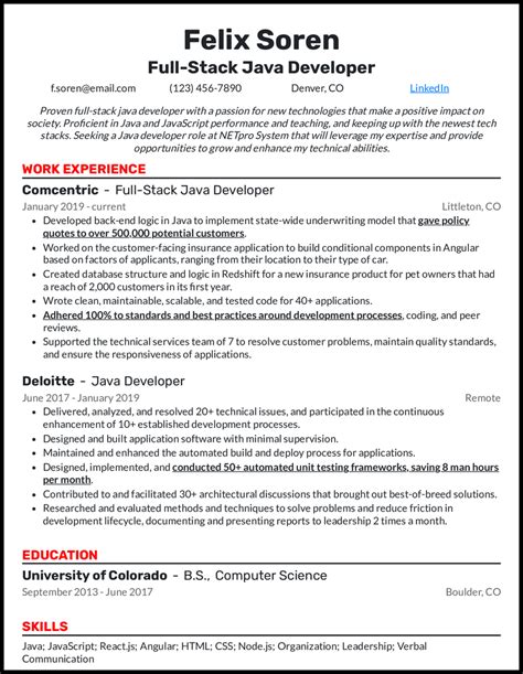 Net Full Stack Developer Resume Example For Resume Worded Images