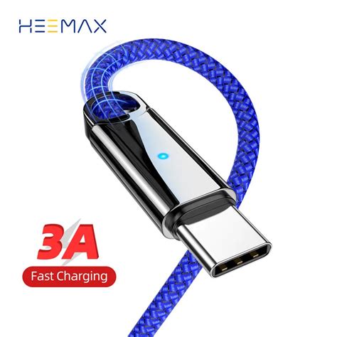 Cable USB tipo C de carga rápida para móvil cargador de USB C 3m