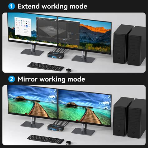 Displayport Kvm Switch Dual Monitor 8k Dp For 2