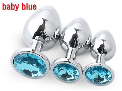 Small Middle Big Sizes Anal Plug Stainless Steel Crystal Jewelry Anal Toys Butt Plugs Anal