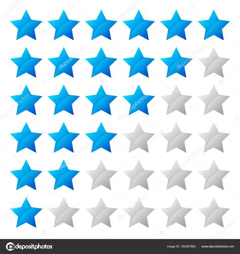 Simple Star Rating System Star Shape Vector Illustration Stock Vector