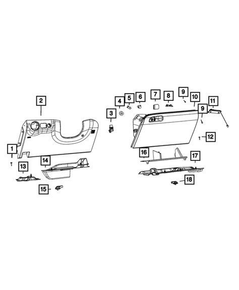 2011 2023 Mopar Glove Box Door Latch Striker 68110650AA My Mopar Parts