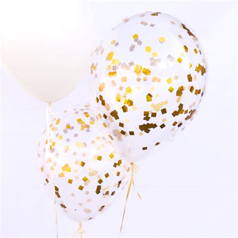 Gold Confetti Balloons