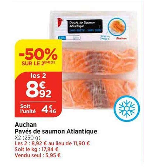 Promo Auchan Pav S De Saumon Atlantique Chez Atac Icatalogue Fr