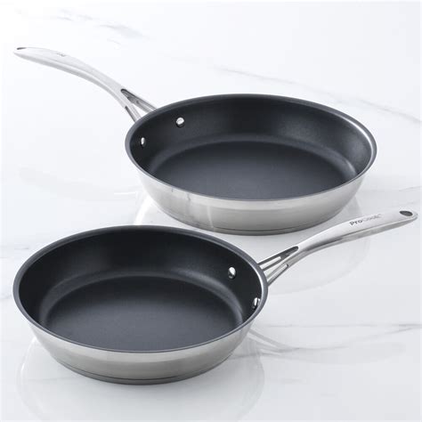 Professional Stainless Steel Frying Pan With Lid Set Uncoated 24cm And