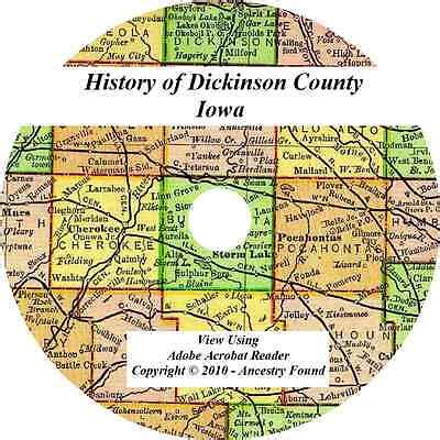 1902 History & Genealogy of Dickinson County Iowa IA | eBay