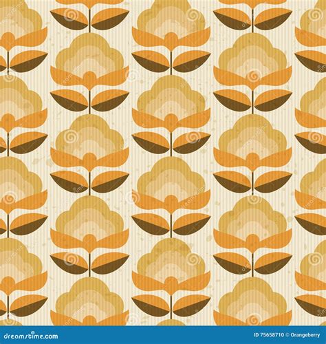 Seamless Vintage Flower Pattern Stock Vector Illustration Of Abstract