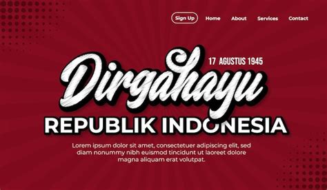 Premium Vector Lettering Art Of Dirgahayu Republik Indonesia Banner