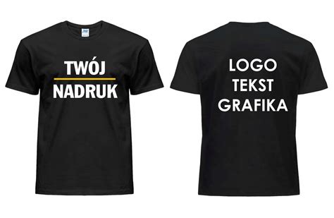 Koszulki T Shirt Twoje Logo Nadruk Dwustronny XL 12752795705 Allegro Pl